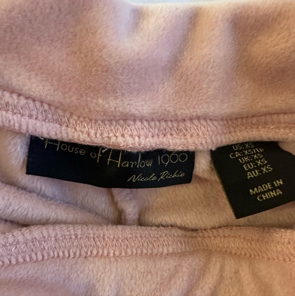 House of Harlow 1960 Pink Sweatpants Relaxed Fit - Picture 3 of 3
